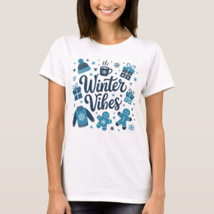 Cozy Blue Winter Vibes Gingerbread Mug Sweater Art