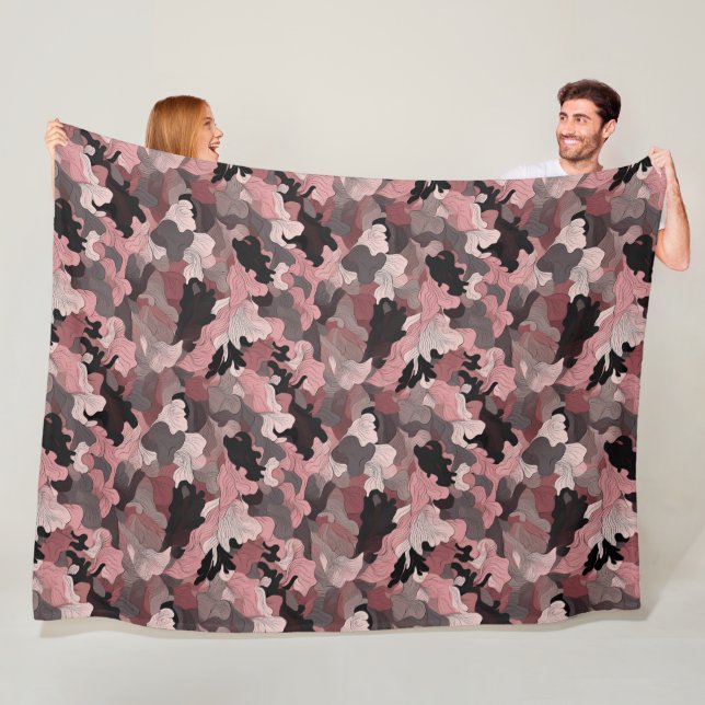 Cozy Blush Pink Camouflage Blanket for Stylish Com (In Situ)