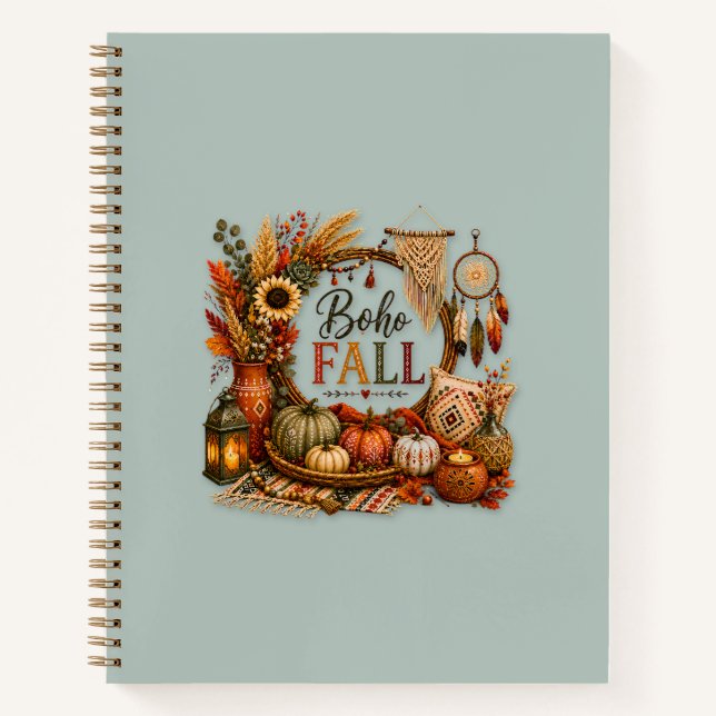 Cozy Boho Fall / Cozy Bohemian Notebook (Front)