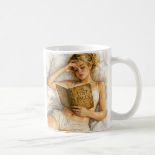 Cozy Book Lover Aesthetic Art Coffee Mug