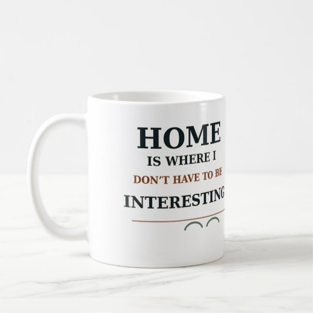 Cozy Book Lover Cat & Funny Introvert Coffee Mug (Left)