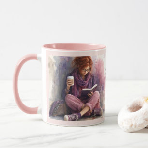 Cozy Book Lover Reading Coffee Mug – Girl Reading