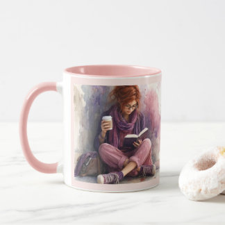 Cozy Book Lover Reading Coffee Mug – Girl Reading