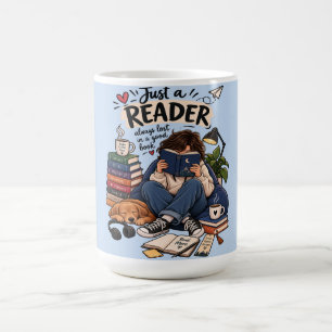 Cozy Book Lover Reading Illustration Coffee Mug