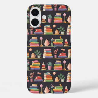 Cozy Book Nook Pattern iPhone 16 Plus Case