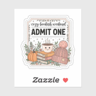 Cozy Bookish Weekend Sticker – Cute Autumn Books