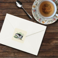 Cozy Books Cat Tuxedo Tea Cute Green Teapot Reader