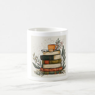 Cozy Books Coffee Glasses Aesthetic Mug
