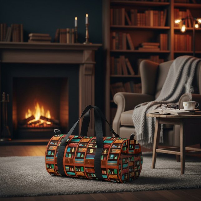 Cozy Bookshelves  Duffle Bag (Creator Uploaded)