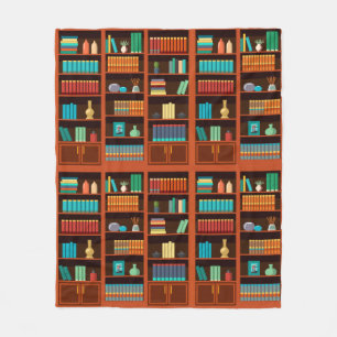 Cozy Bookshelves Throw Blanket