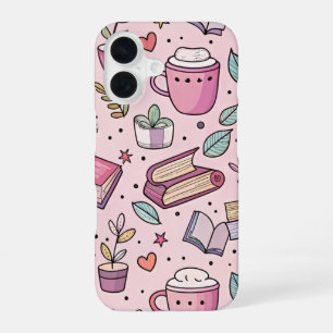 Cozy Bookworm Coffee iPhone Case Reading Lover