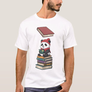 Cozy Bookworm Panda T-Shirt