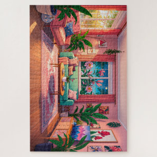 Cozy Botanical Living Room Puzzle