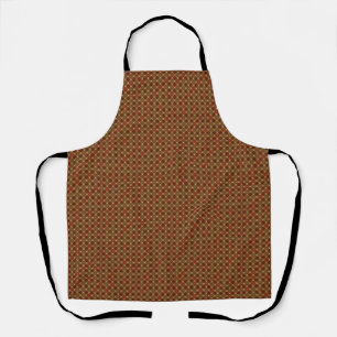 Cozy Brown and Red Country Plaid Pattern Apron
