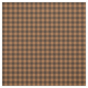 Cozy Brown Plaid Buffalo Print Pattern Fabric