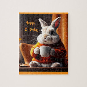 Cozy Bunny Gift Bag Jigsaw Puzzle