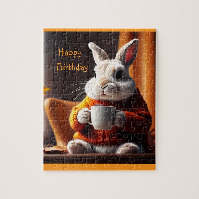 Cozy Bunny Gift Bag Jigsaw Puzzle (Vertical)
