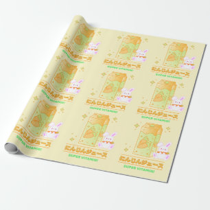COZY BUNNY WITH CARROT JUICE WRAPPING PAPER
