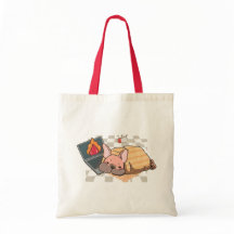 Cozy Burnout Bulldog Aesthetic Tote Bag