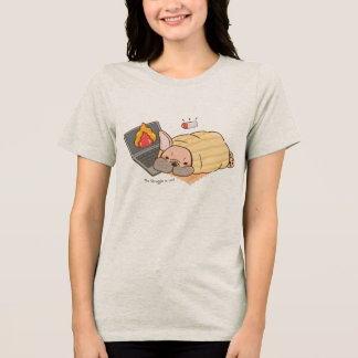 Cozy Burnout Bulldog Women's T-Shirt Tri-Blend Shirt