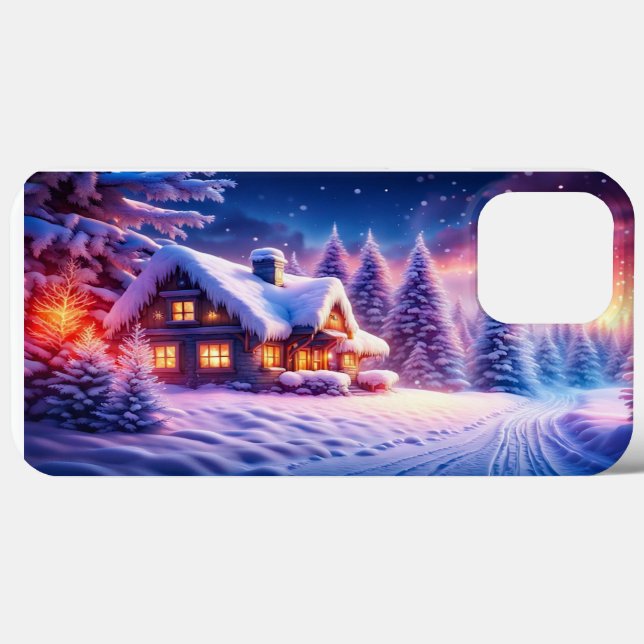 Cozy Cabin At Winter Wonderland Phone Case (Back (Horizontal))