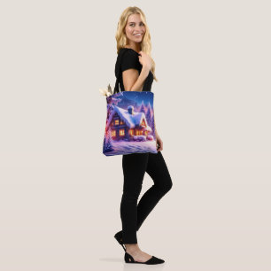 Cozy Cabin At Winter Wonderland Tote Bag