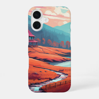 Cozy Cabin by the Autumn Stream_iphone case 