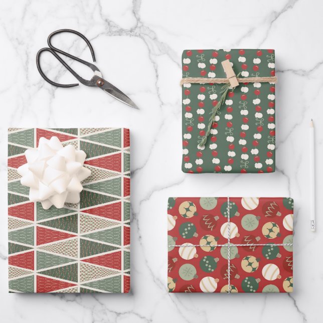 Cozy Cabin Christmas Set 1 Wrapping Paper Sheet (Front)