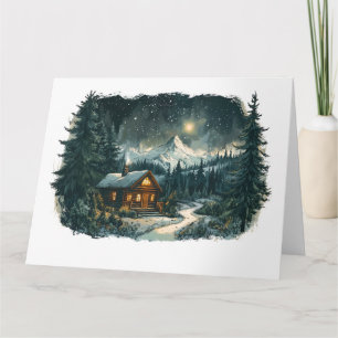 Cozy Cabin in a Winter Wonderland Card