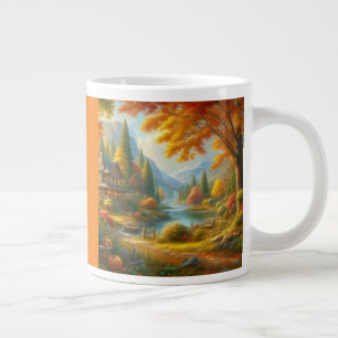Cozy Cabin In The Woods Large Coffee Mug