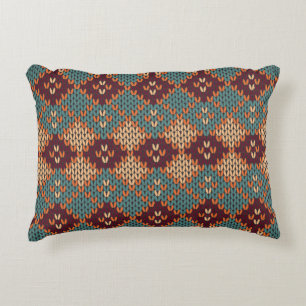 Cozy Cable-knit Boho Accent Pillow