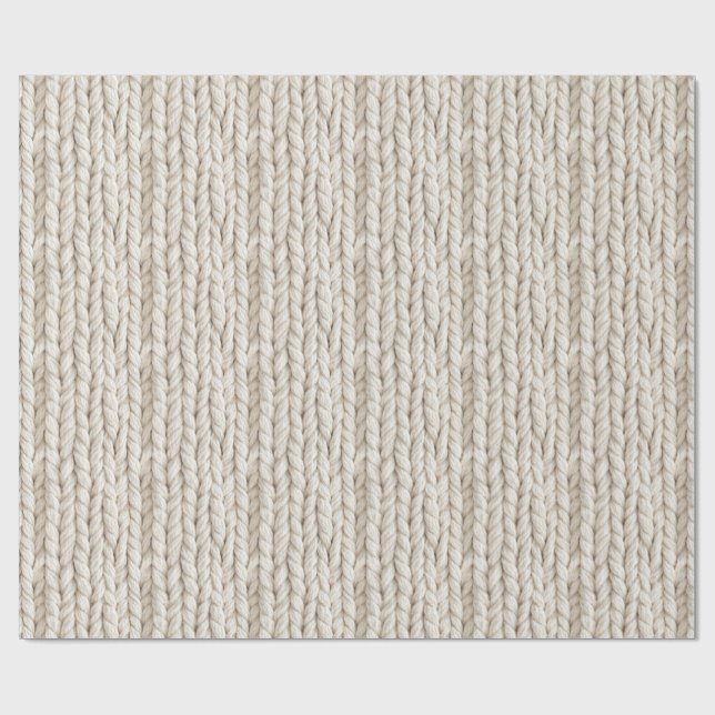 Cozy Cable Knit Wrapping Paper (Flat)