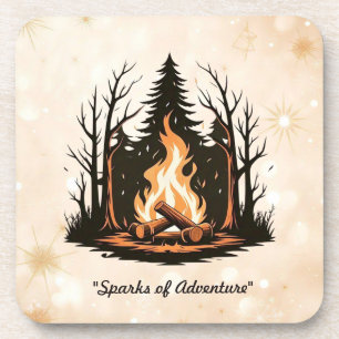 "Cozy Campfire Illustration" Coaster