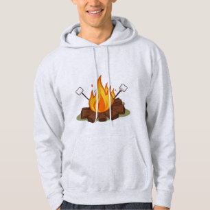 Cozy Campfire Illustration Hoodie