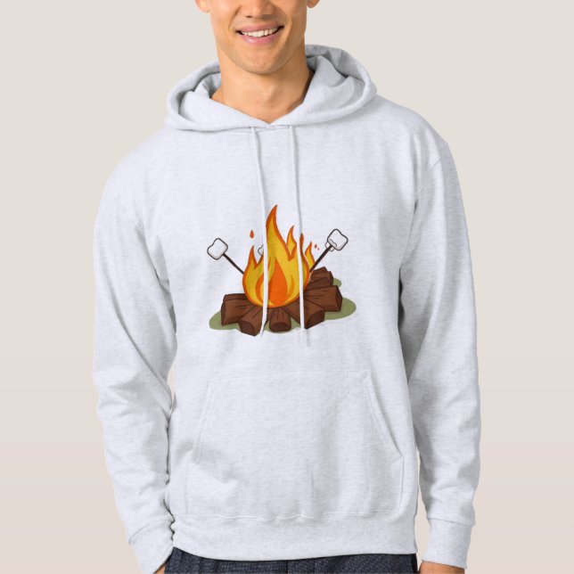 Cozy Campfire Illustration Hoodie (Front)