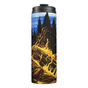 Cozy Campfire Nights Beneath a Beautiful Thermal Tumbler