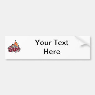 Cozy Campfire Outdoor Camping Cartoon Bumper Sticker