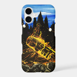 Cozy Campfire Sunset Forest Outdoor Adventure