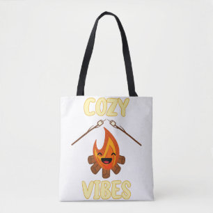 Cozy Campfire Vibes Roasting Marshmallows for Smor Tote Bag
