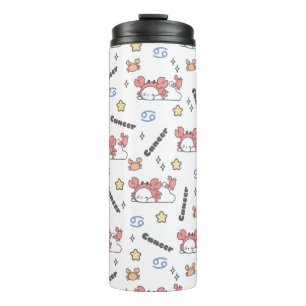 Cozy Cancer Constellation Bunny & Crab Zodiac Thermal Tumbler