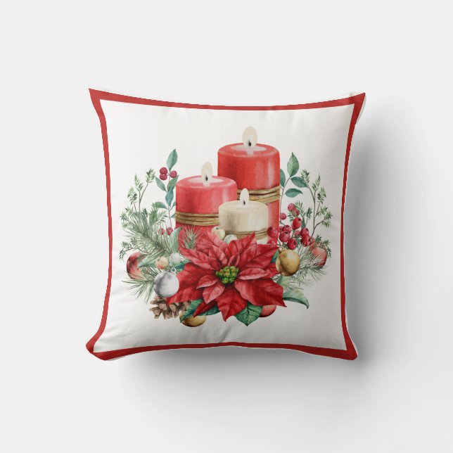 Cozy Candlelight Pillow (Front)