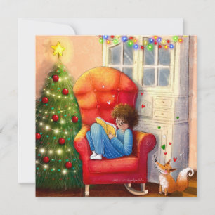 Cozy Capers: A Pajama-Clad Page-Turner with a Foxy Holiday Card