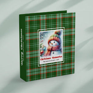 Cozy cartoon snowman festive binder album editable