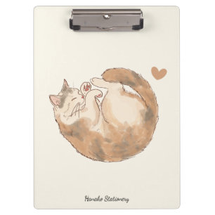 Cozy Cat Café Anime Clipboard