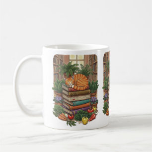 Cozy Cat & Fresh Harvest, World Vegetarian Day Coffee Mug