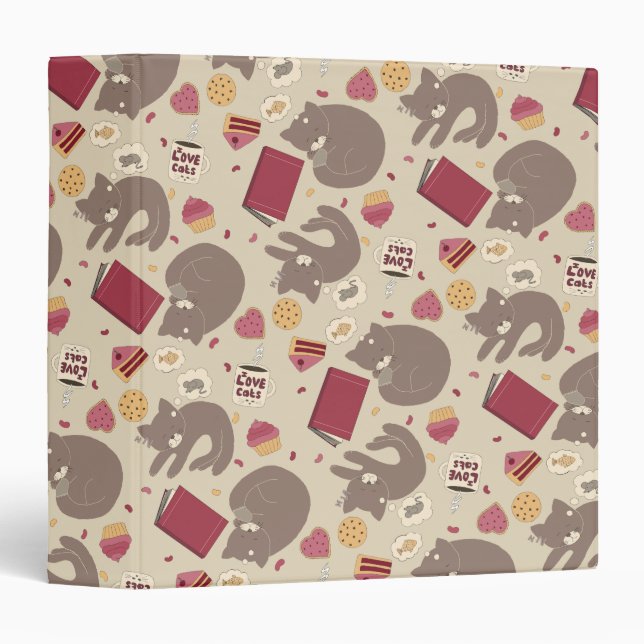 Cozy Cat Lovers Collage Binder (Front/Spine)