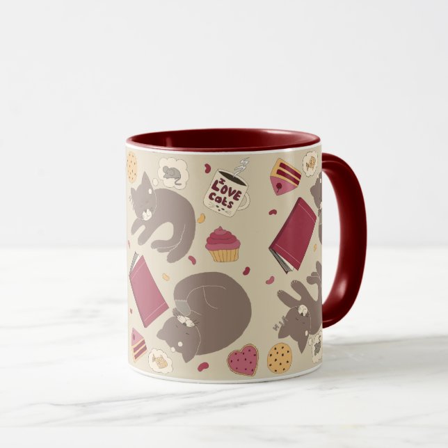 Cozy Cat Lovers Collage Mug (Front Right)