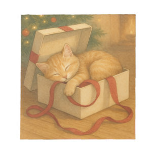 Cozy Cat Nap Christmas Notepad