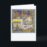 Cozy Chanukah - Greeting Card<br><div class="desc">Send that special someone a latka’s-worth of Chanukah warmth with this charming card by renowned artist Maria Leonard.</div>