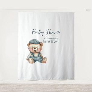 Cozy Charming Baby Shower Backdrop Tapestry